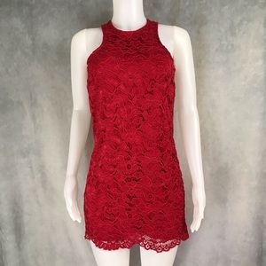 Lovers + Friends Red Floral Lace Cocktail …